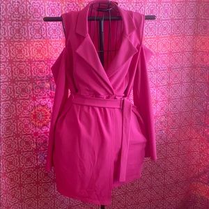PrettyLittleThing Hot Pink Wrap Blazer Dress US 12